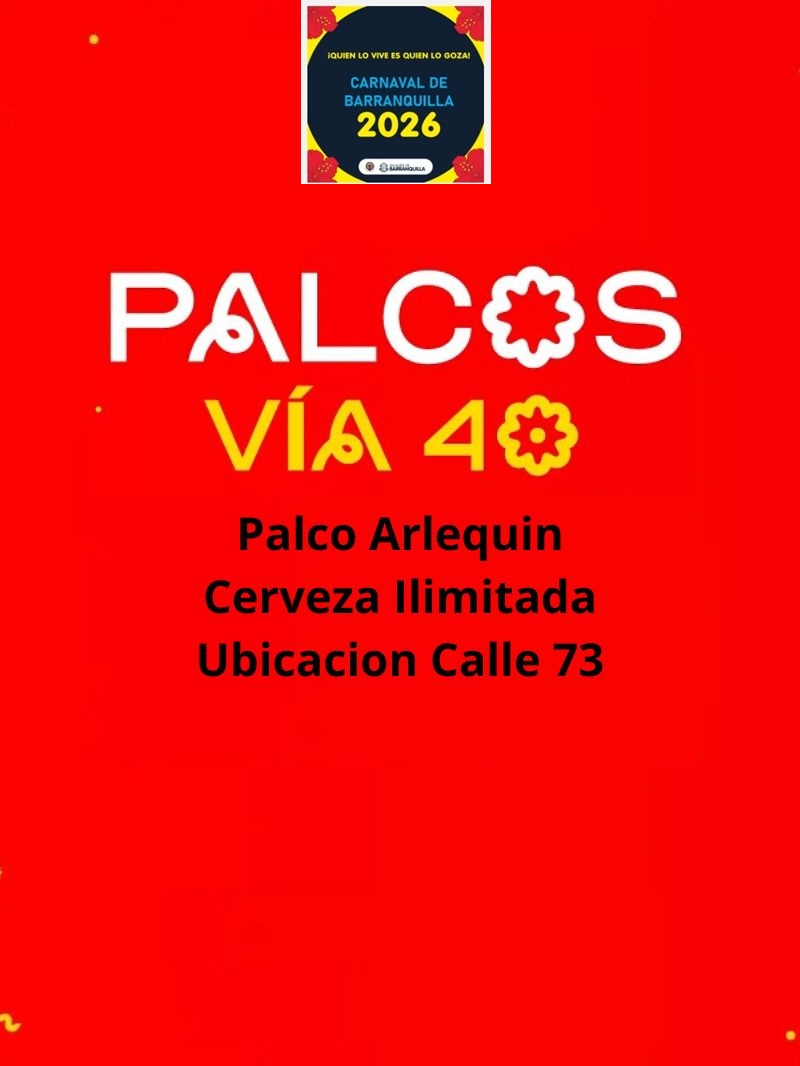 Boletas Palco Arlequin
