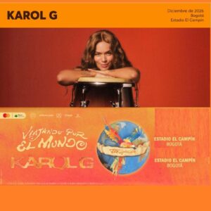 Karol G viajando por el mundo